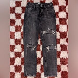 Distressed Gray Pacsun Mom Jean